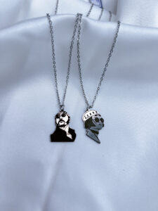گردنبند ست لئون و ماتیلدا – طراحی خاص از جنس استیل رنگ ثابت | مدل NK-18