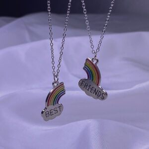 گردنبند ست رنگین‌کمان مدل NK-14 با طرح BEST FRIENDS مخصوص جامعه LGBTQ+