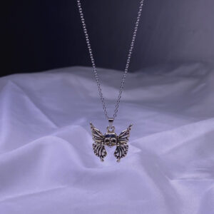 گردنبند پروانه اسکلت استیل با طراحی خاص دارک دخترانه، مدل NK-73